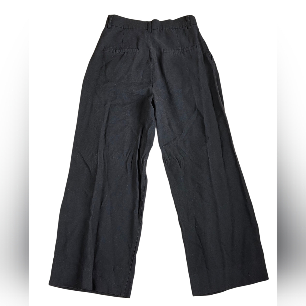Zara Black Wide Leg Pleated Pants Size XS EUC - Picture 2 of 5